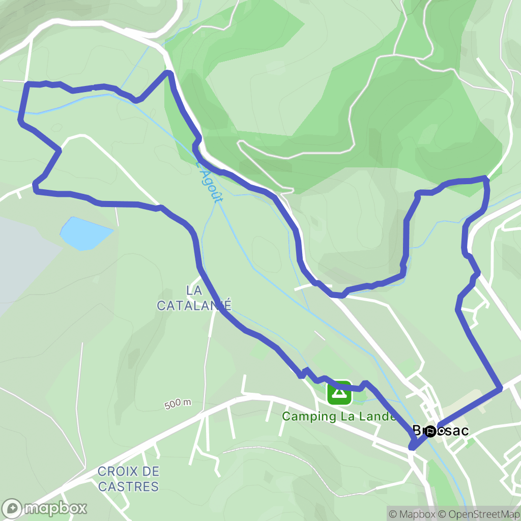 Brassac : carte du parcours de randonnée - France