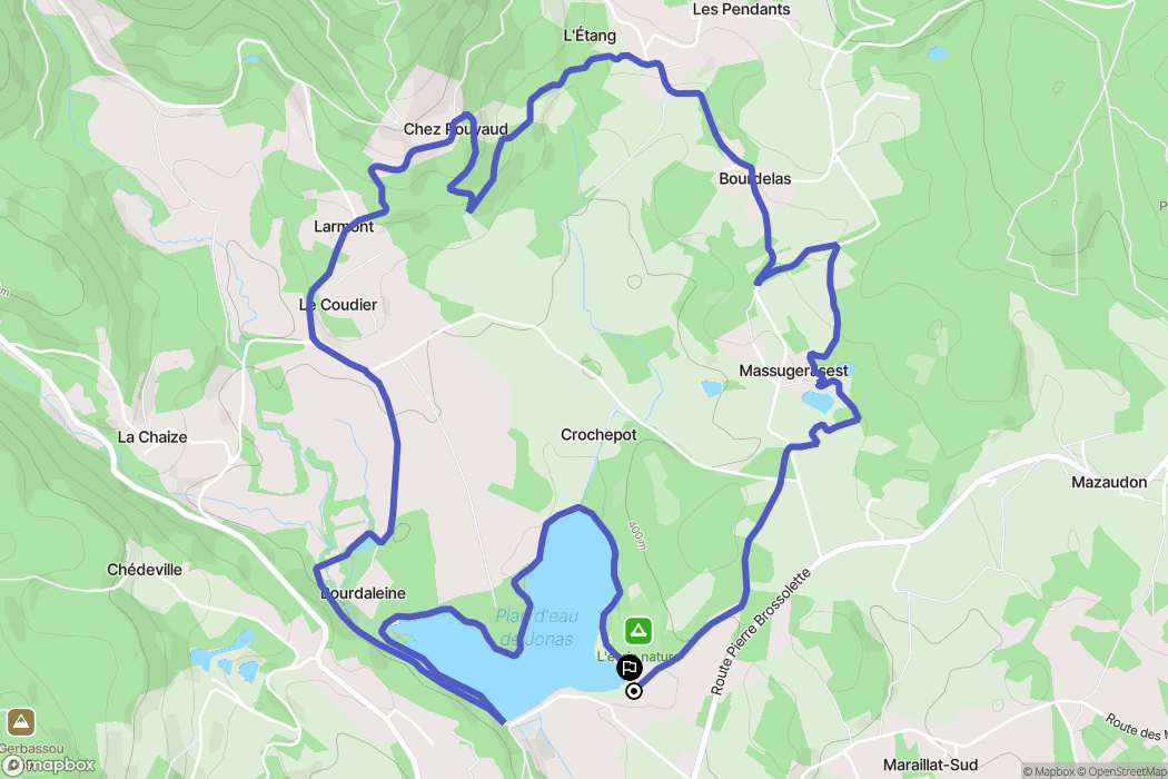 Ambazac : carte du parcours de randonnée - France