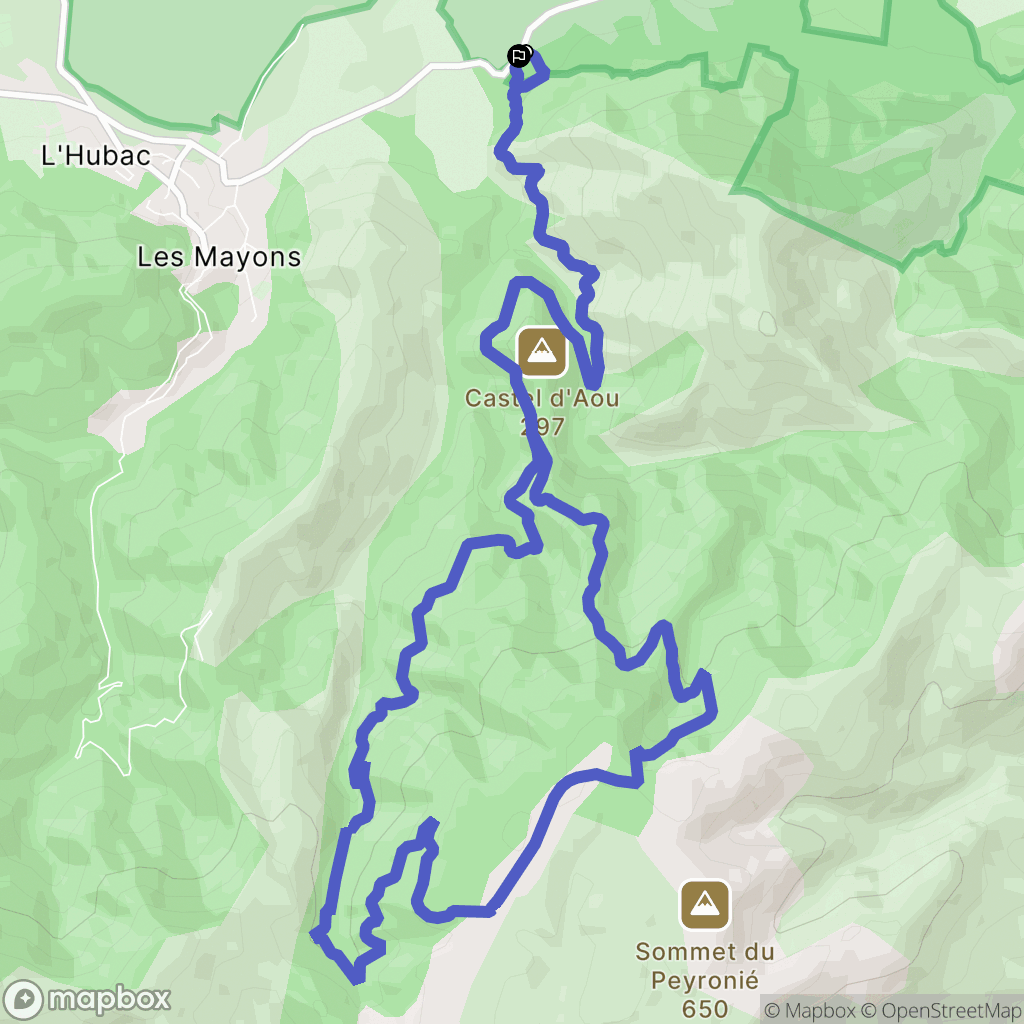 Les Mayons : carte du parcours de randonnée - France