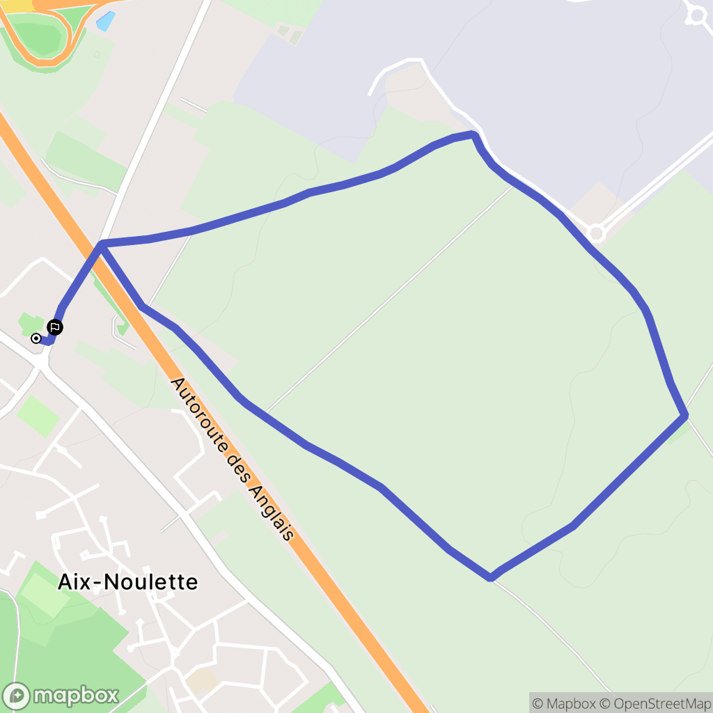 Aix-Noulette : carte du parcours de randonnée - France