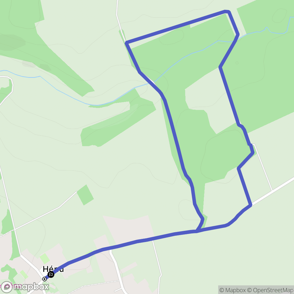 Hénu : carte du parcours de randonnée - France