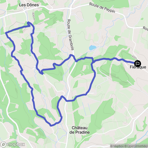 La Bastide-des-Jourdans : carte du parcours de randonnée - France