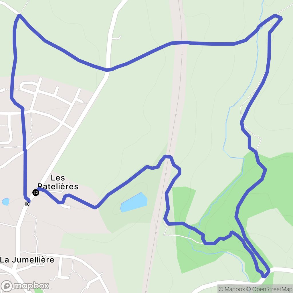 Chemillé-en-Anjou : carte du parcours de randonnée - France