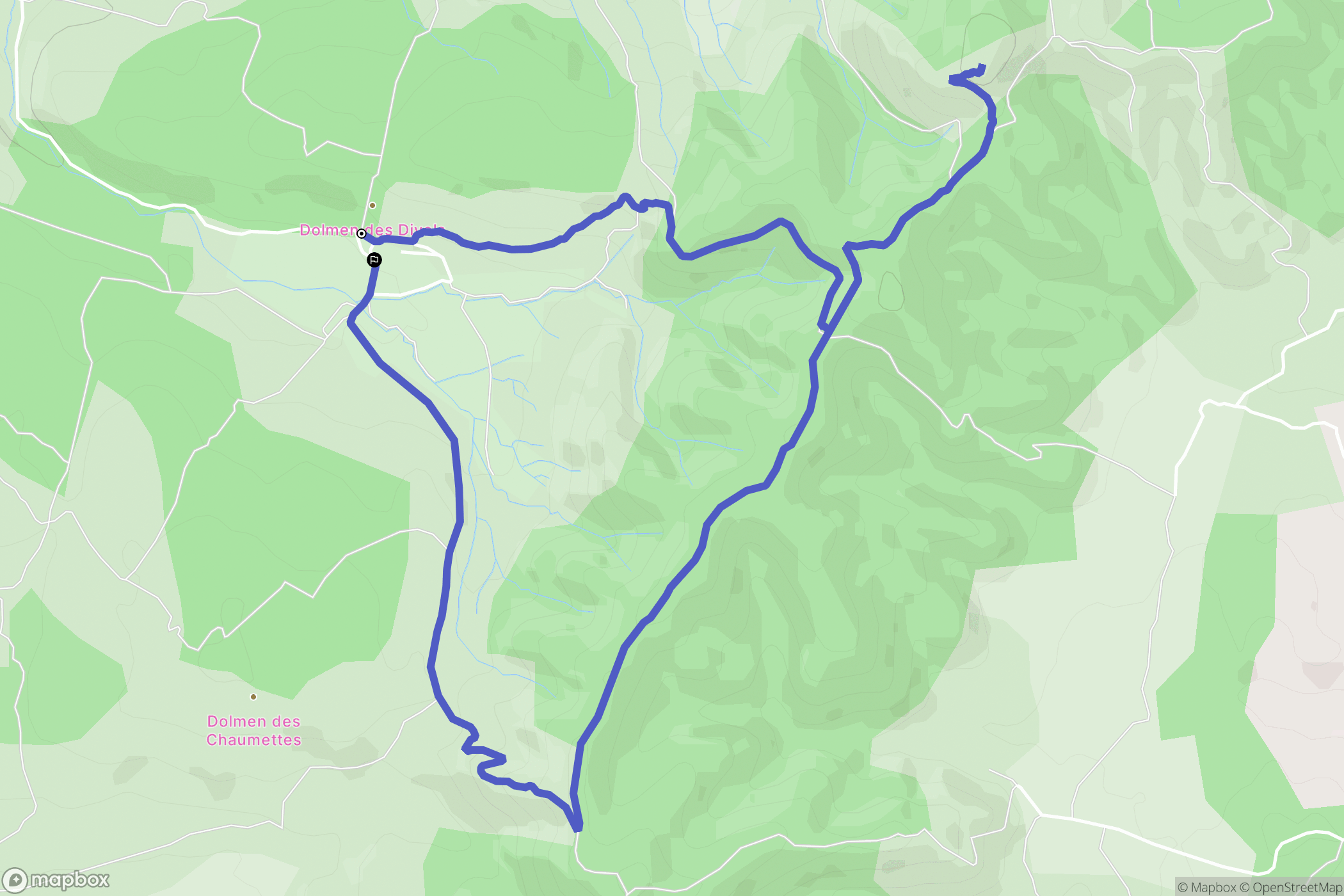 Beaulieu : carte du parcours de randonnée - France