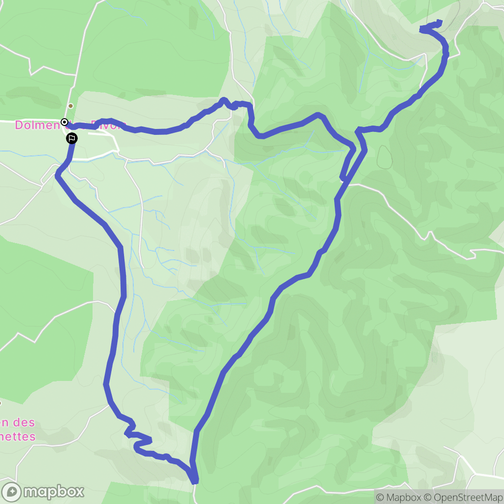 Beaulieu : carte du parcours de randonnée - France
