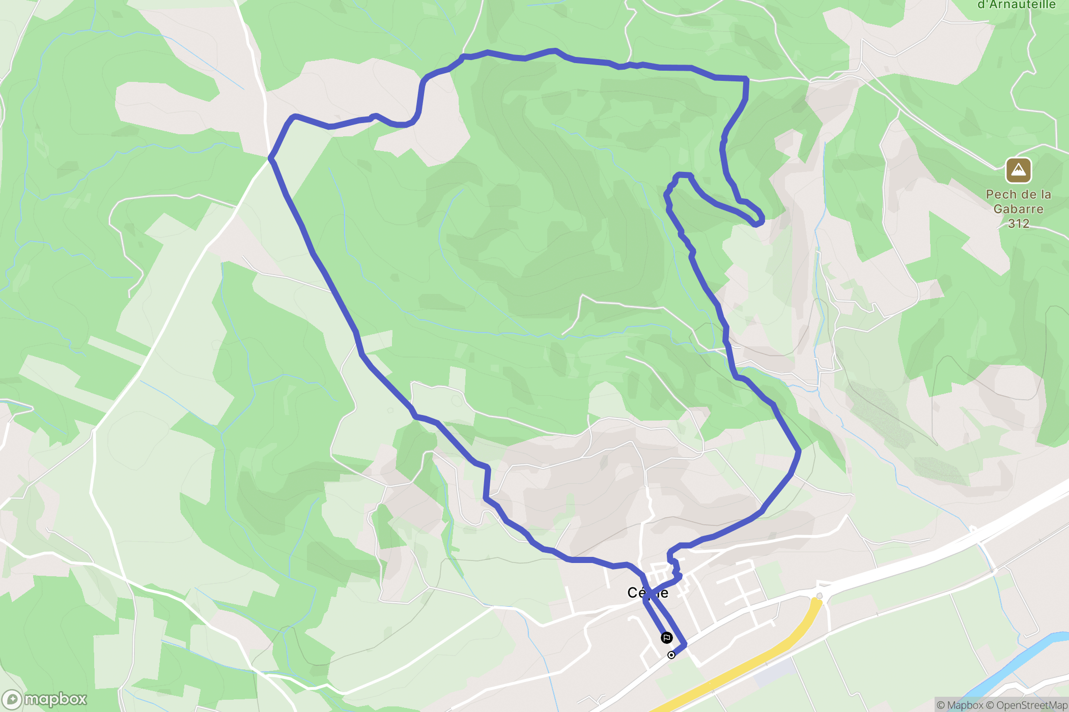 Cépie : carte du parcours de randonnée - France