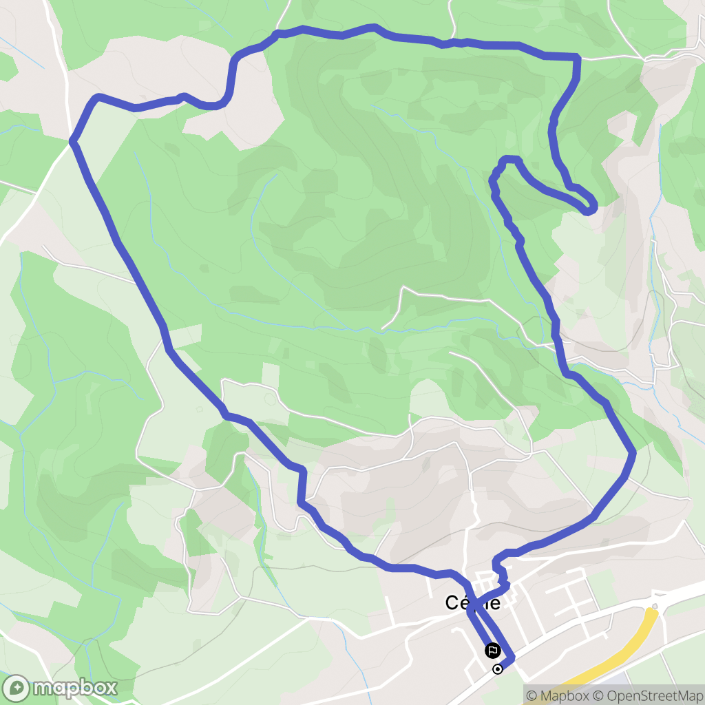 Cépie : carte du parcours de randonnée - France
