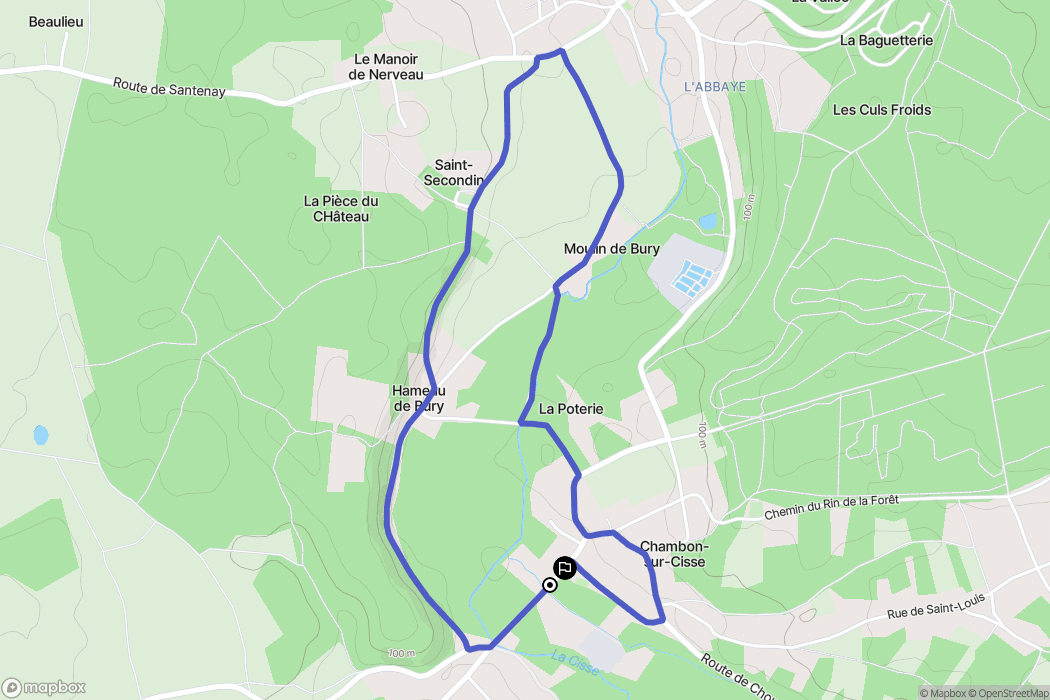 Valencisse : carte du parcours de randonnée - France
