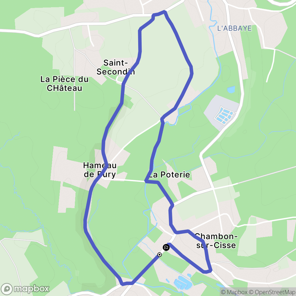 Valencisse : carte du parcours de randonnée - France