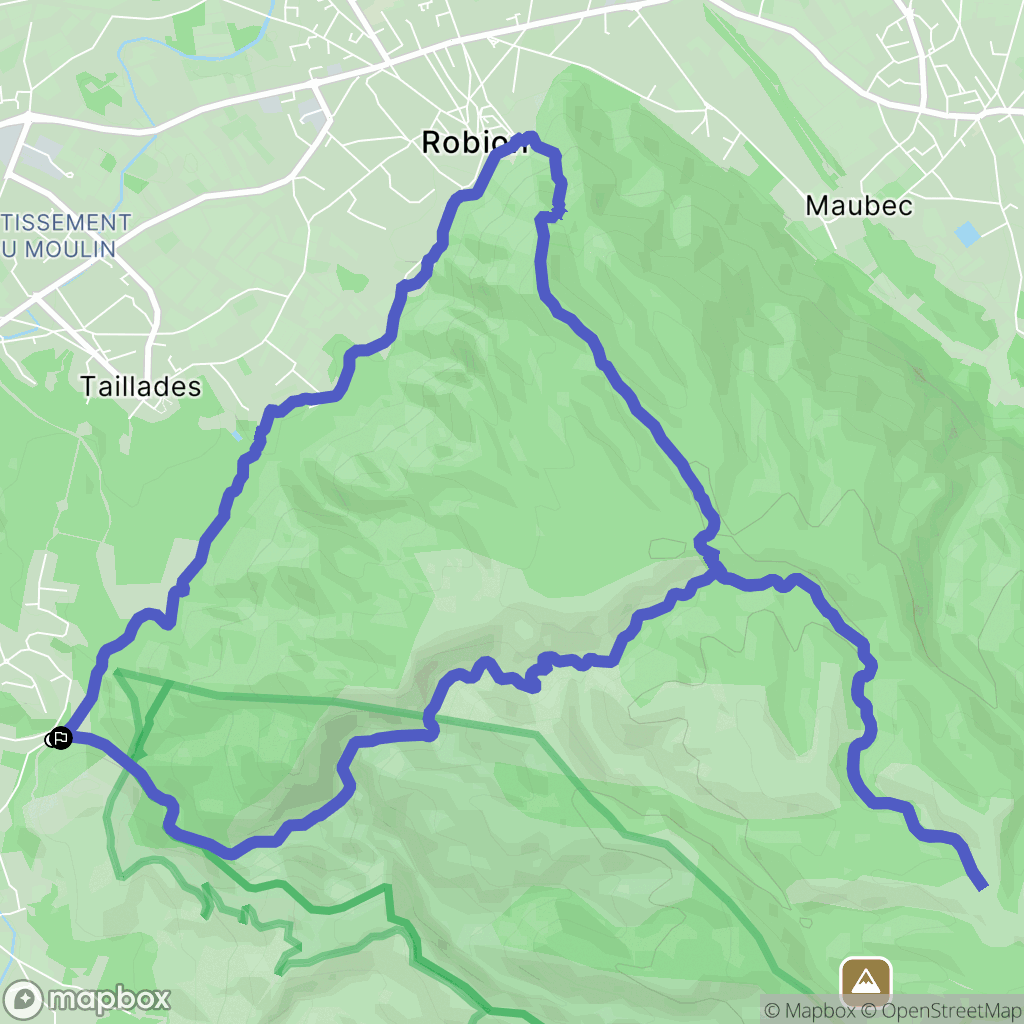 Cheval-Blanc : carte du parcours de randonnée - France
