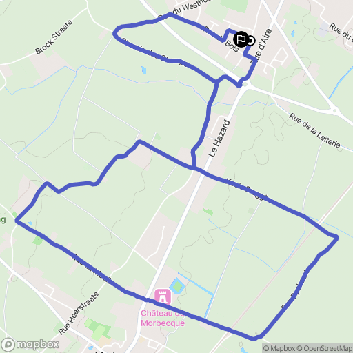 Hazebrouck : carte du parcours de randonnée - France