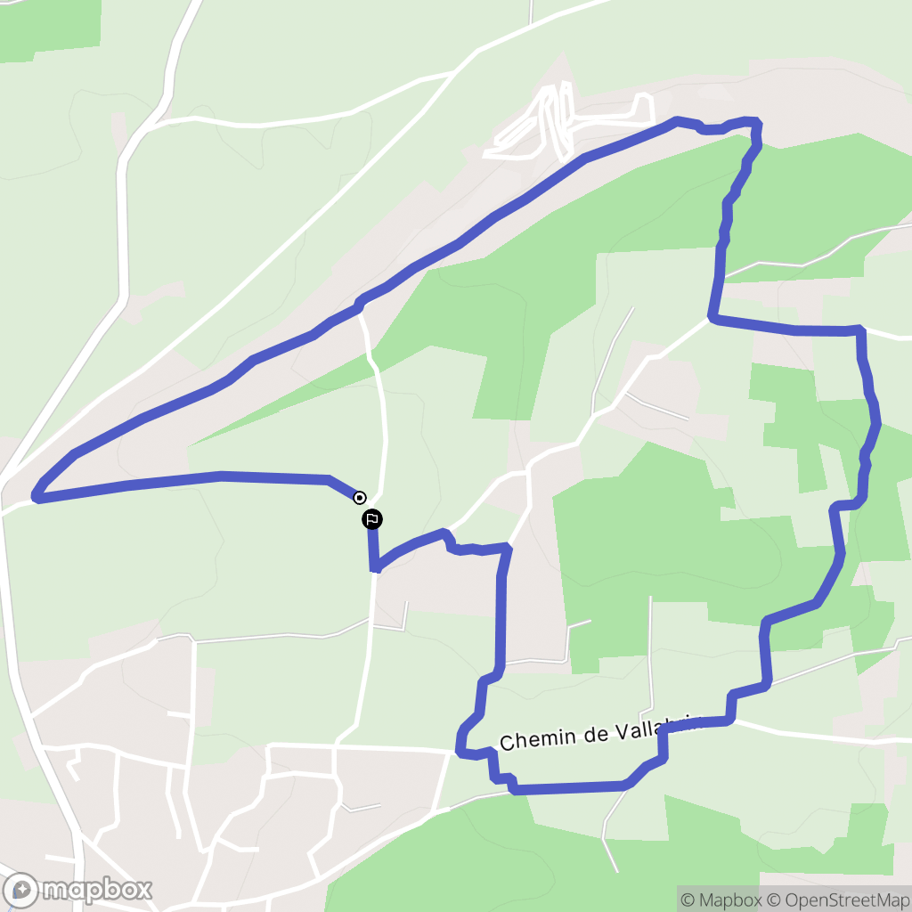 Saint-Quentin-la-Poterie : carte du parcours de randonnée - France
