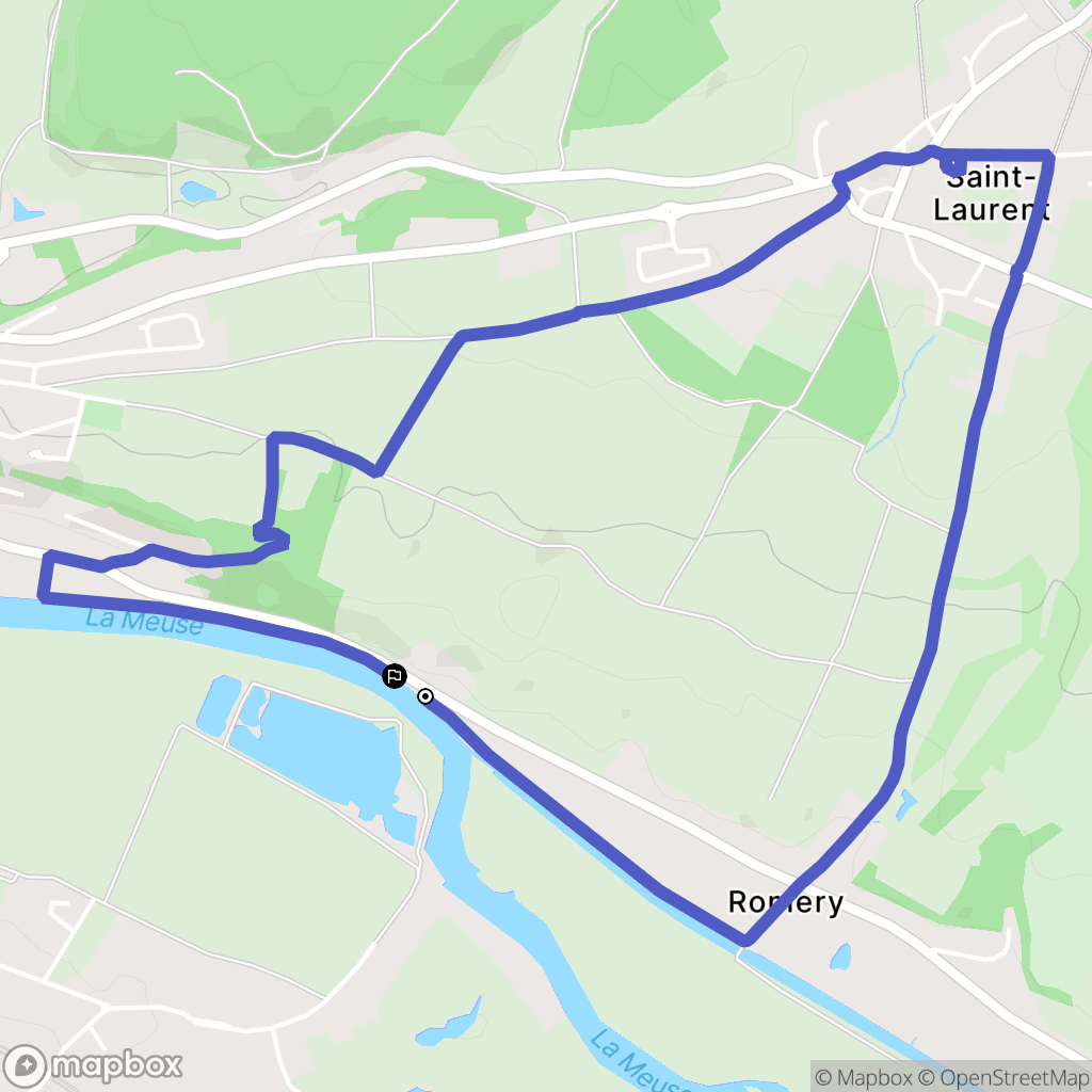 Saint-Laurent : carte du parcours de randonnée - France