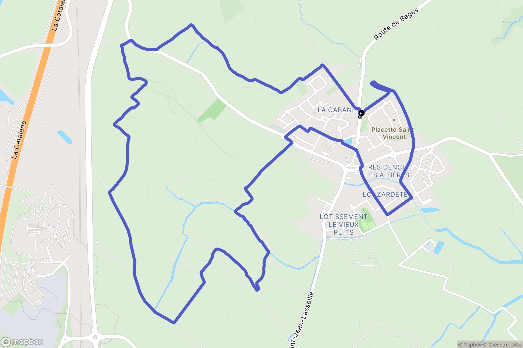 Saint-Jean-Lasseille : carte du parcours de randonnée - France