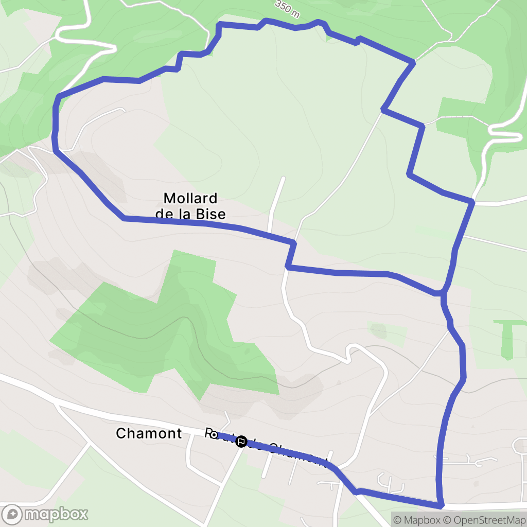 Saint-Chef : carte du parcours de randonnée - France