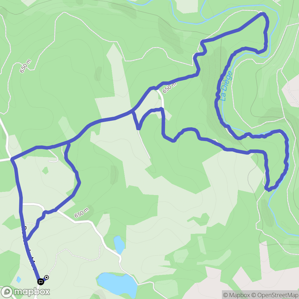 Mestes : carte du parcours de randonnée - France