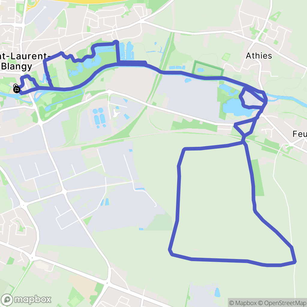 Saint-Laurent-Blangy : carte du parcours de randonnée - France