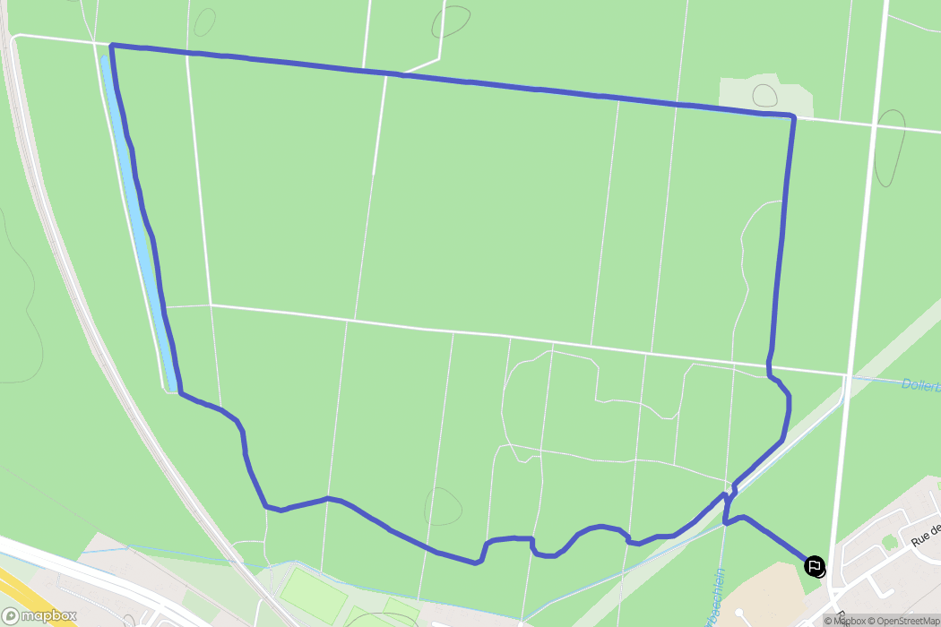 Lutterbach : carte du parcours de randonnée - France