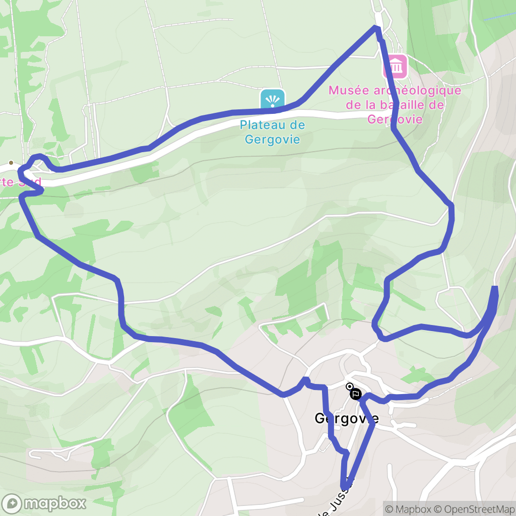 La Roche-Blanche : carte du parcours de randonnée - France