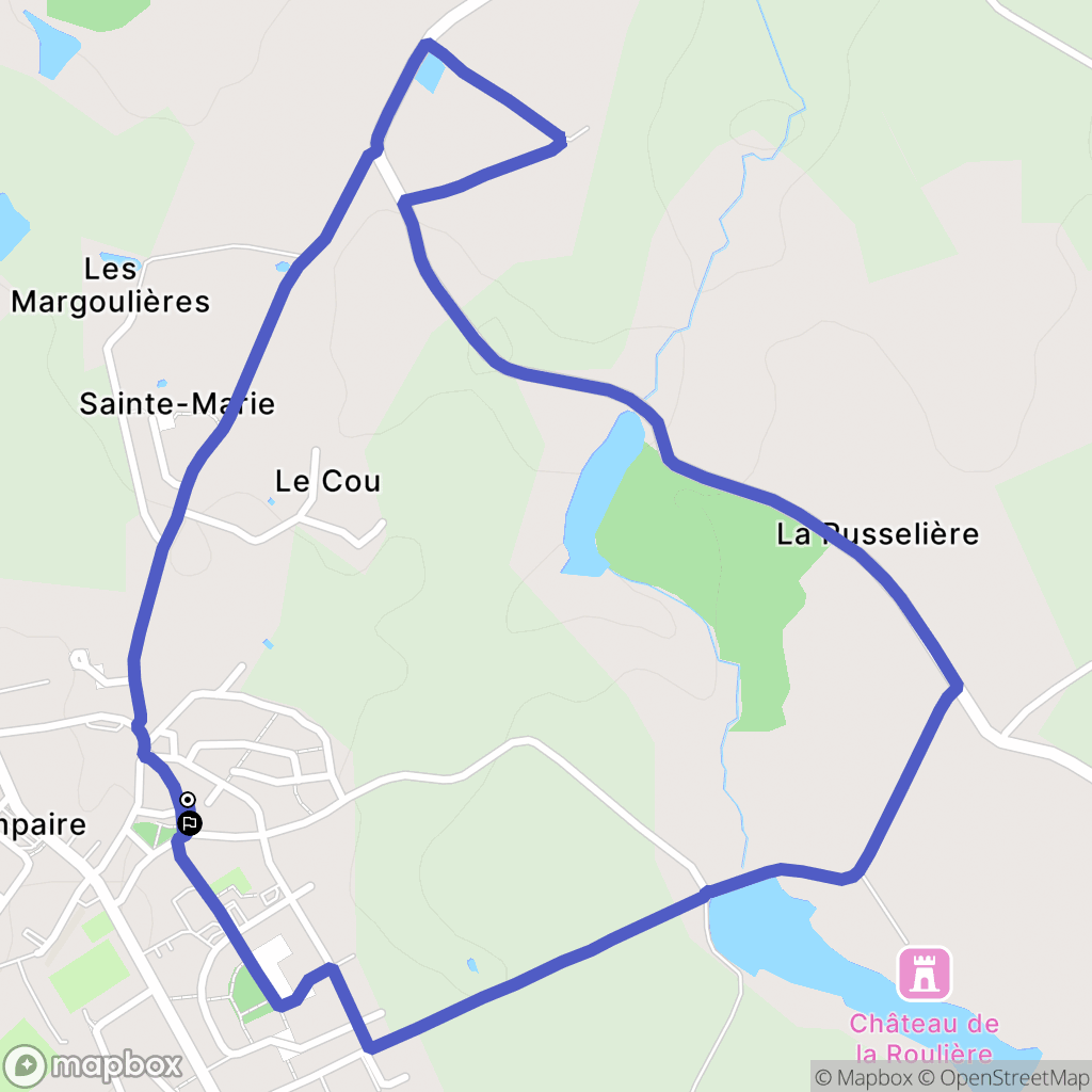 Pompaire : carte du parcours de randonnée - France