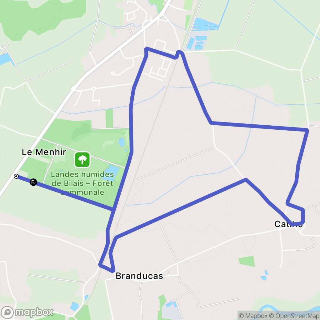 Drefféac : carte du parcours de randonnée - France