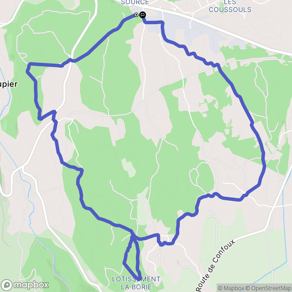 Grans : carte du parcours de randonnée - France