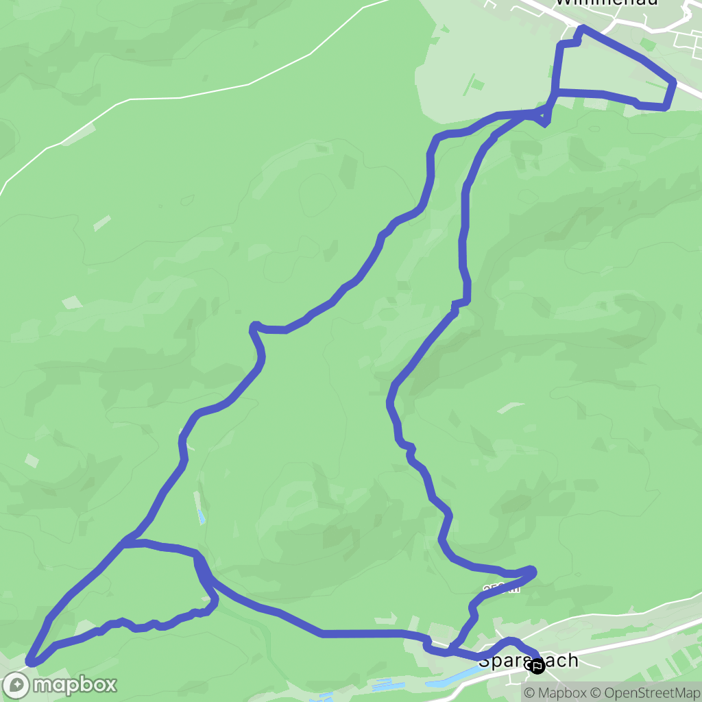 Sparsbach : carte du parcours de randonnée - France