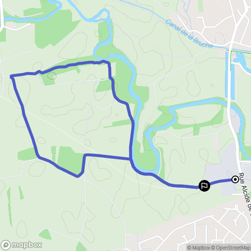 Lingolsheim : carte du parcours de randonnée - France