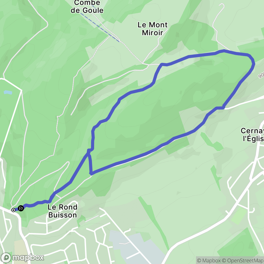Maîche : carte du parcours de randonnée - France