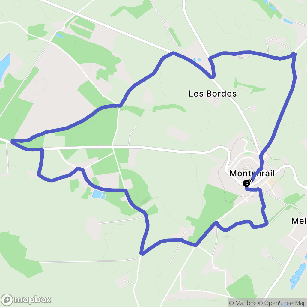Montmirail : carte du parcours de randonnée - France