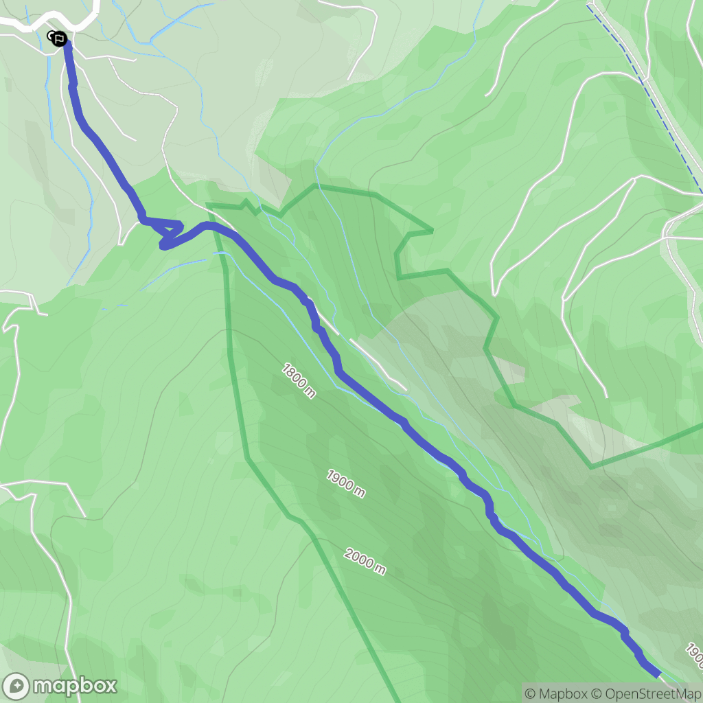 Eyne : carte du parcours de randonnée - France