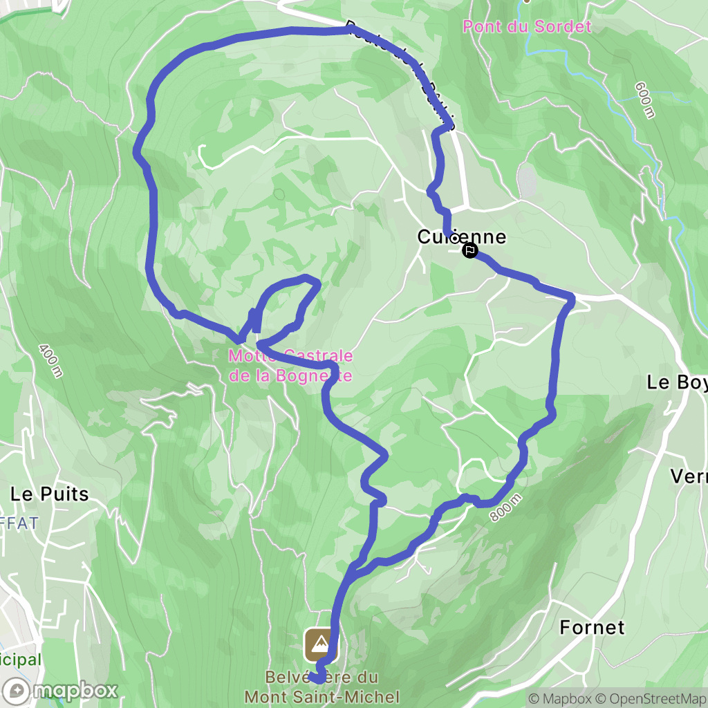 Curienne: routekaart voor buitenactiviteiten - France