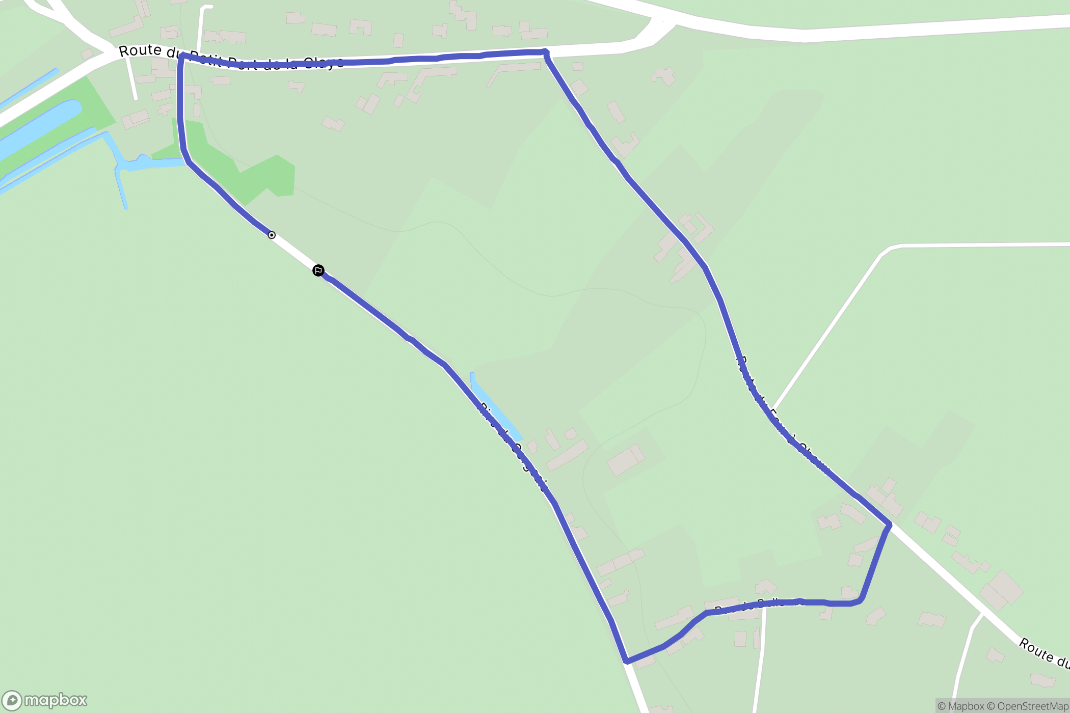 Lairoux : carte du parcours de randonnée - France
