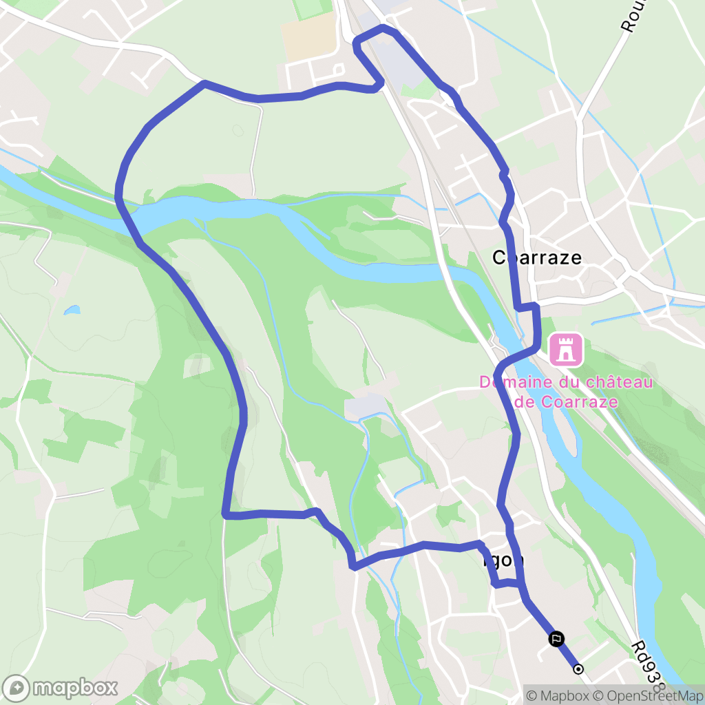 Igon : carte du parcours de randonnée - France