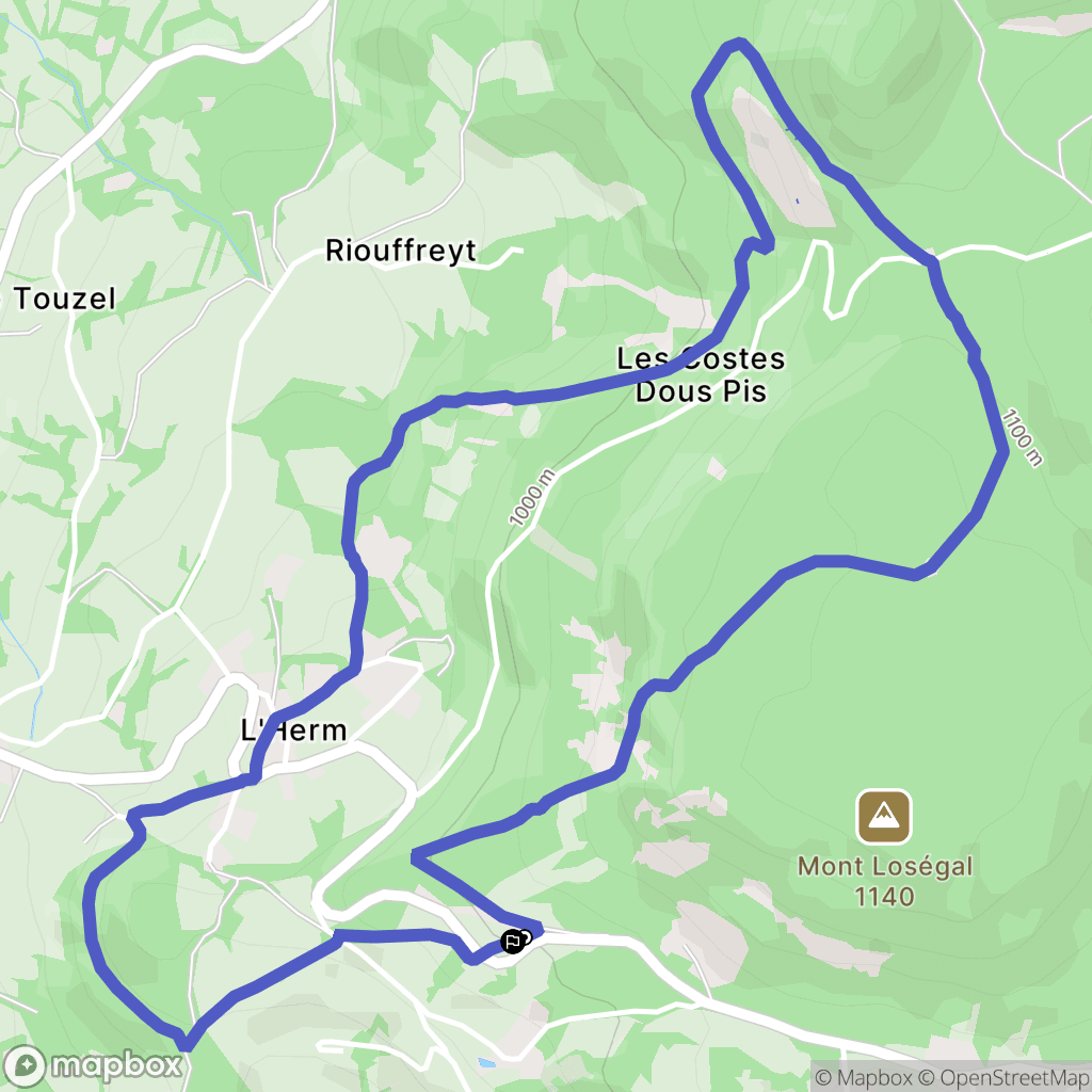 Le Pertuis : carte du parcours de randonnée - France