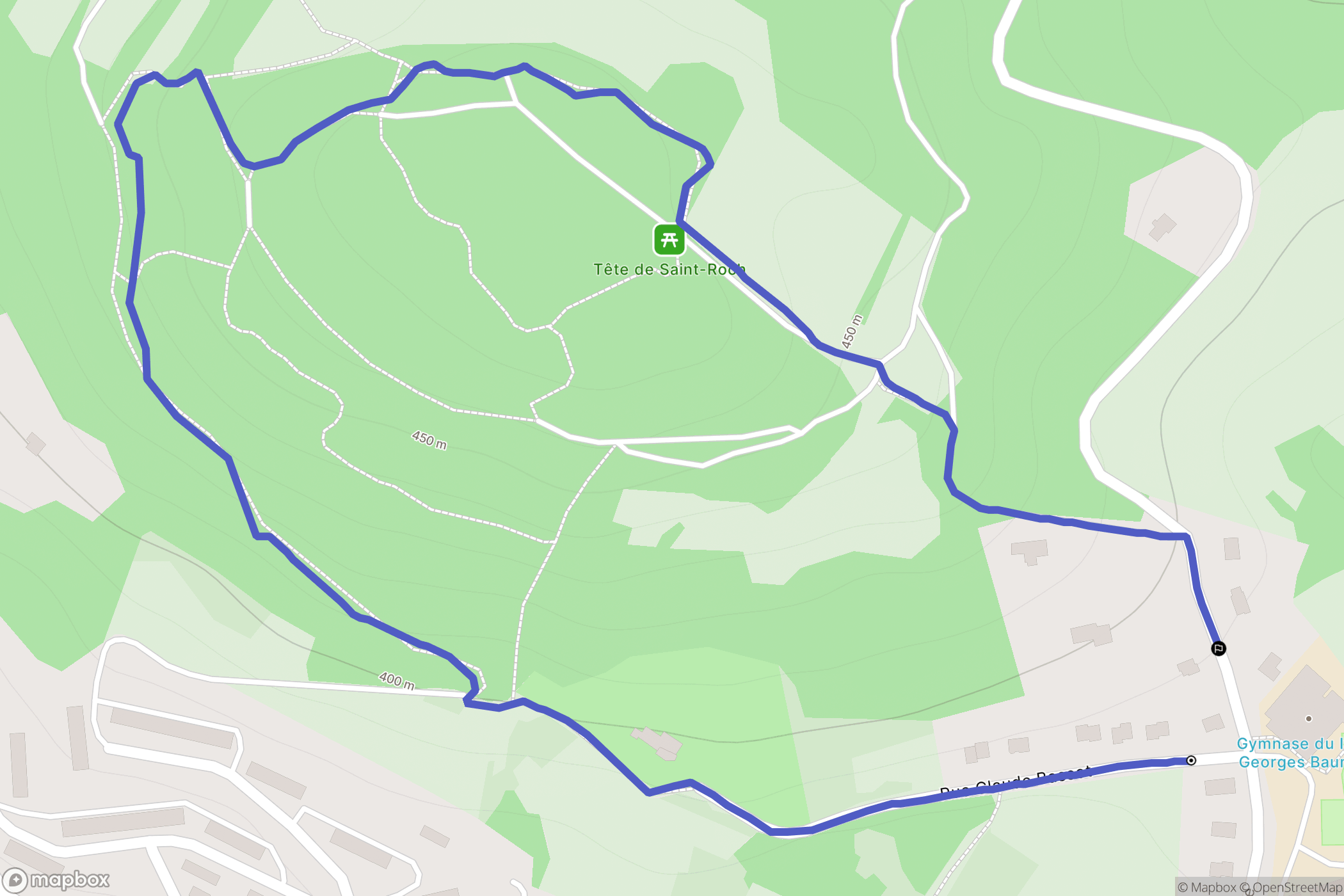 Saint-Dié-des-Vosges : carte du parcours de randonnée - France