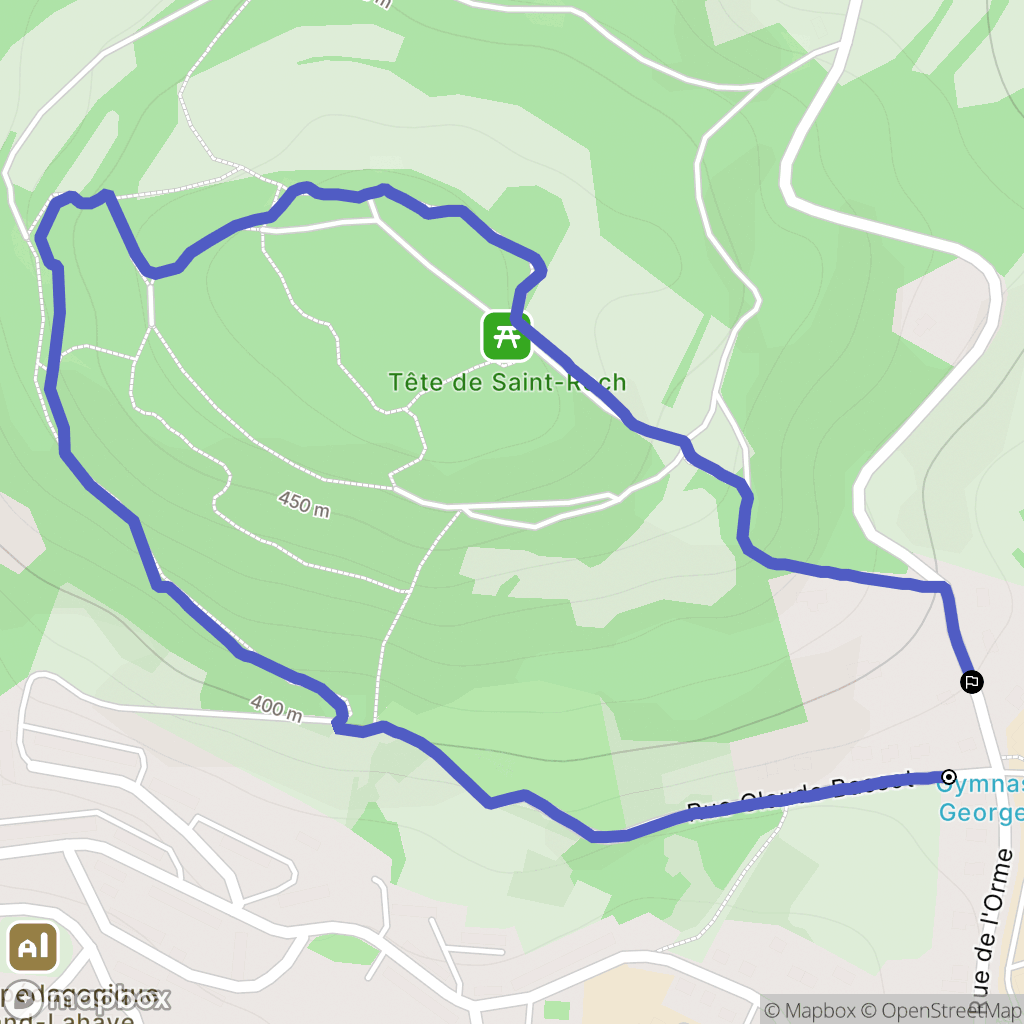 Saint-Dié-des-Vosges : carte du parcours de randonnée - France