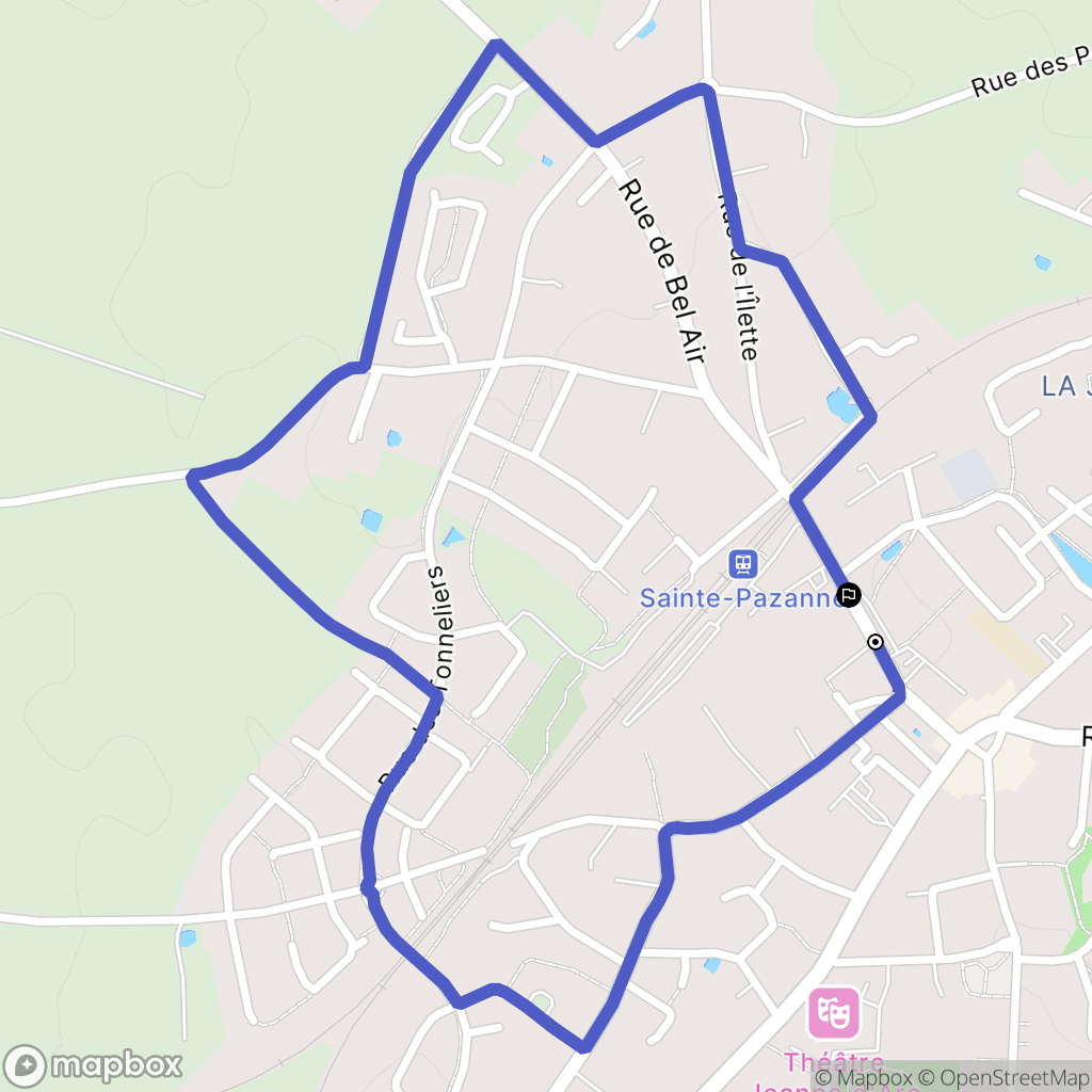 Sainte-Pazanne : carte du parcours de randonnée - France