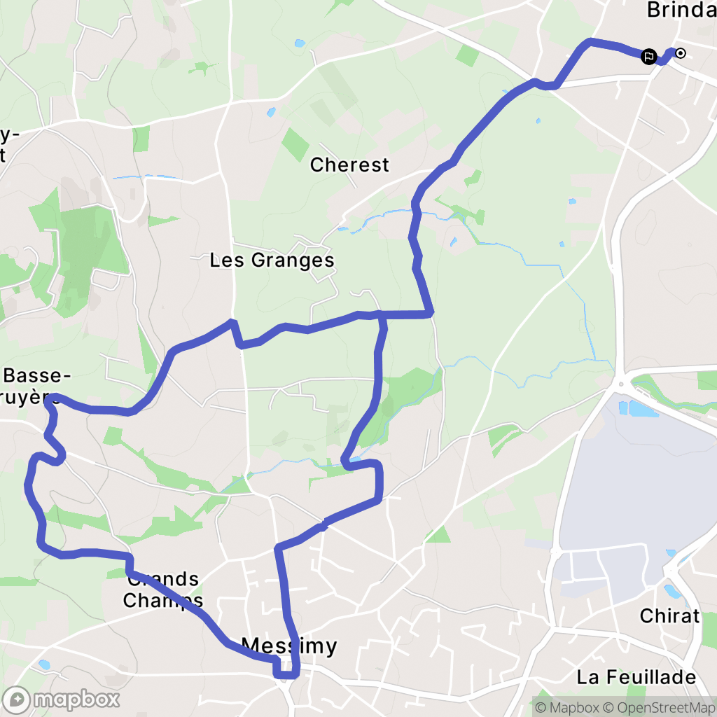 Brindas : carte du parcours de randonnée - France