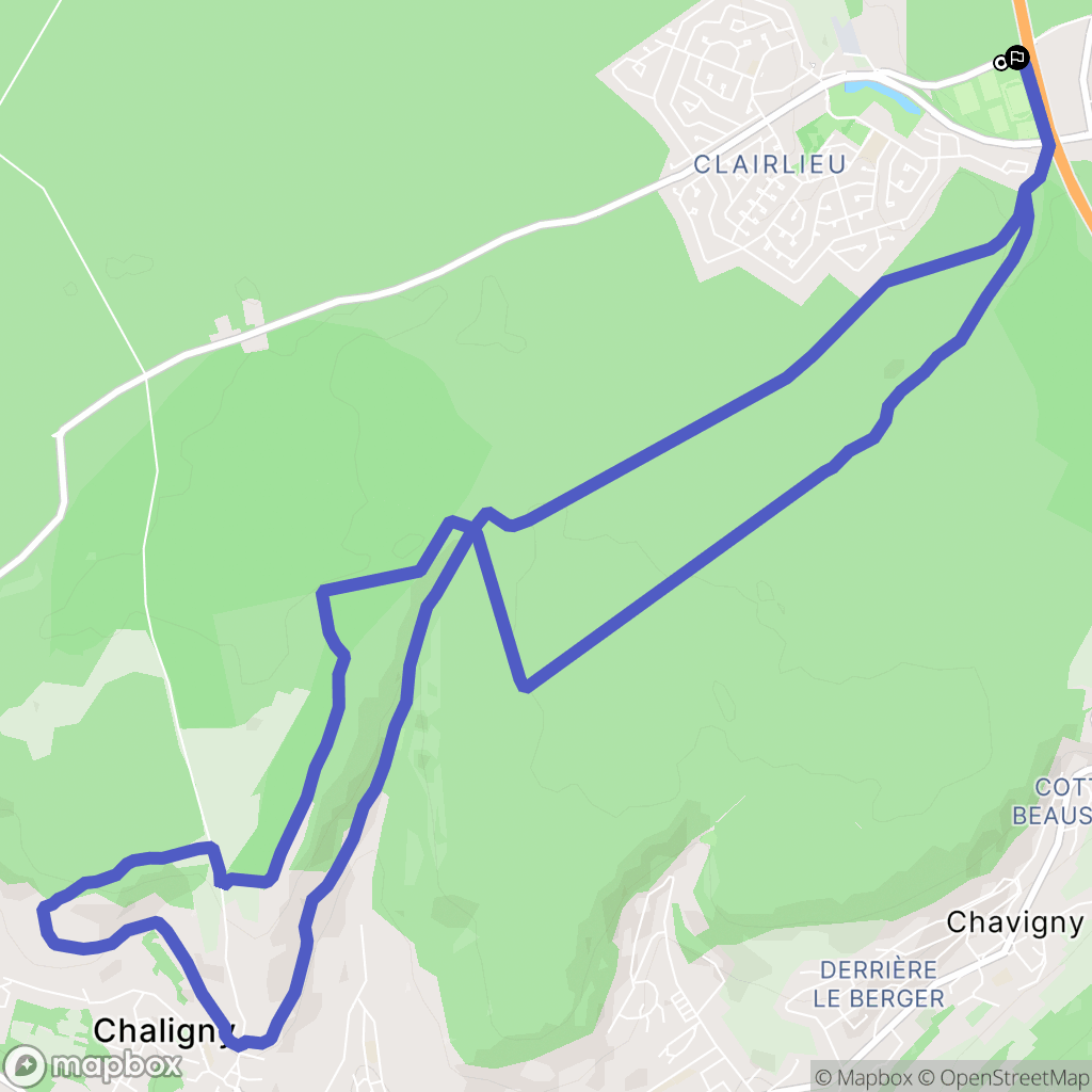 Villers-lès-Nancy : carte du parcours de randonnée - France