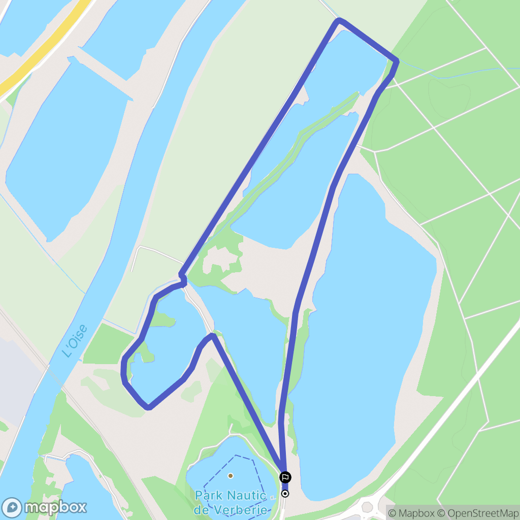 Verberie : carte du parcours de randonnée - France