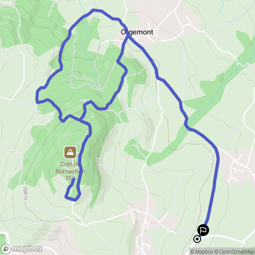 Sillingy : carte du parcours de randonnée - France