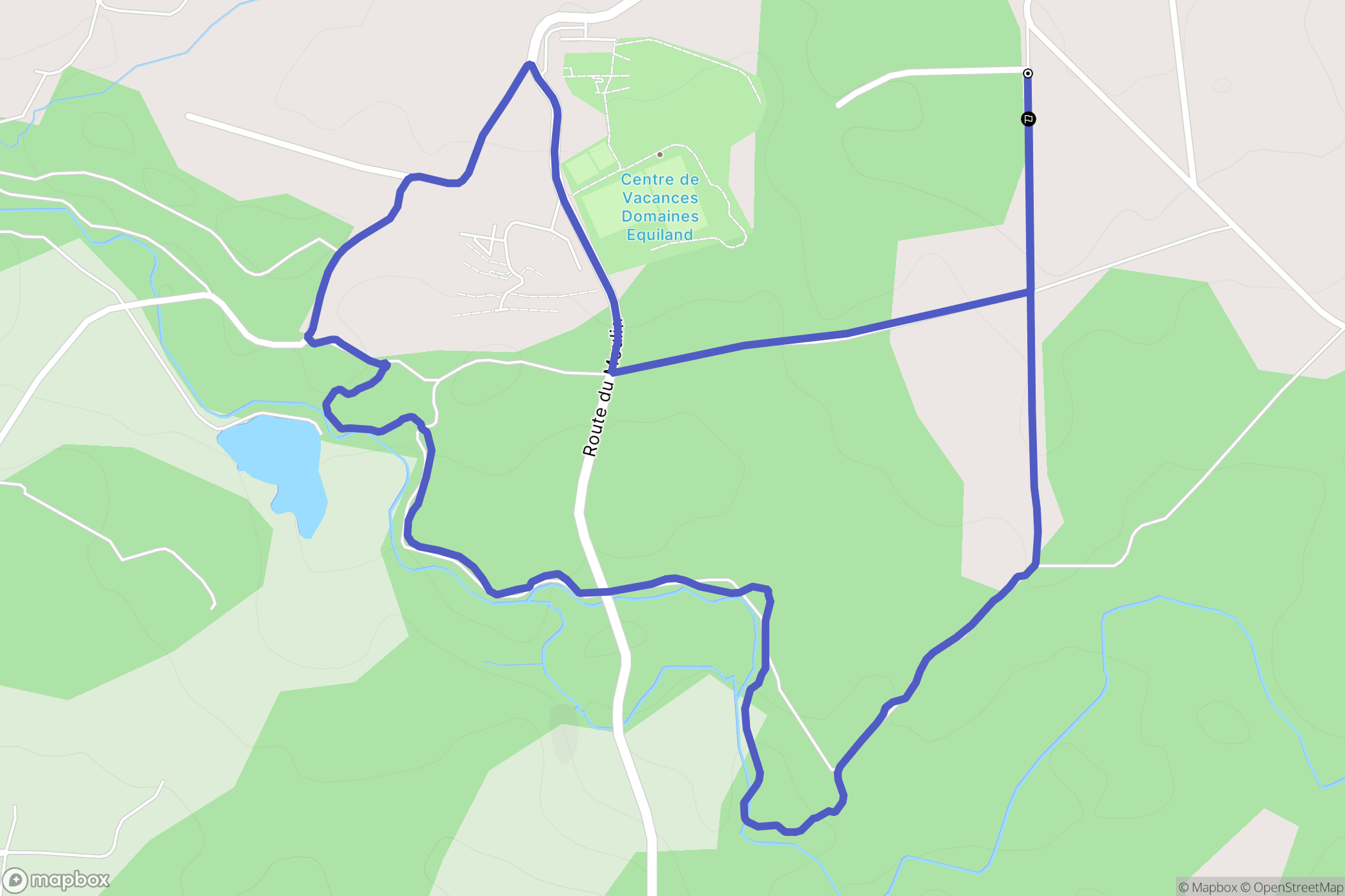 Saint-Geours-d'Auribat : carte du parcours de randonnée - France