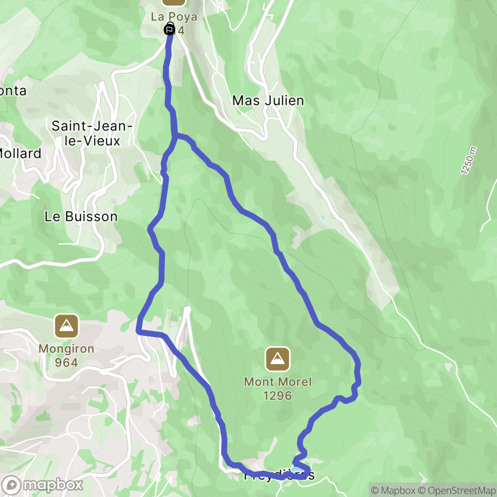 La Combe-de-Lancey : carte du parcours de randonnée - France