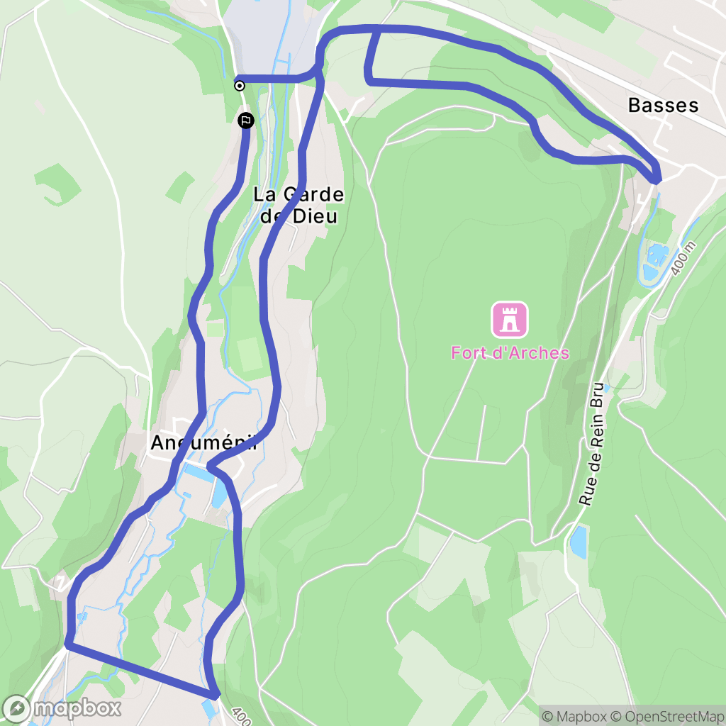 Arches : carte du parcours de randonnée - France