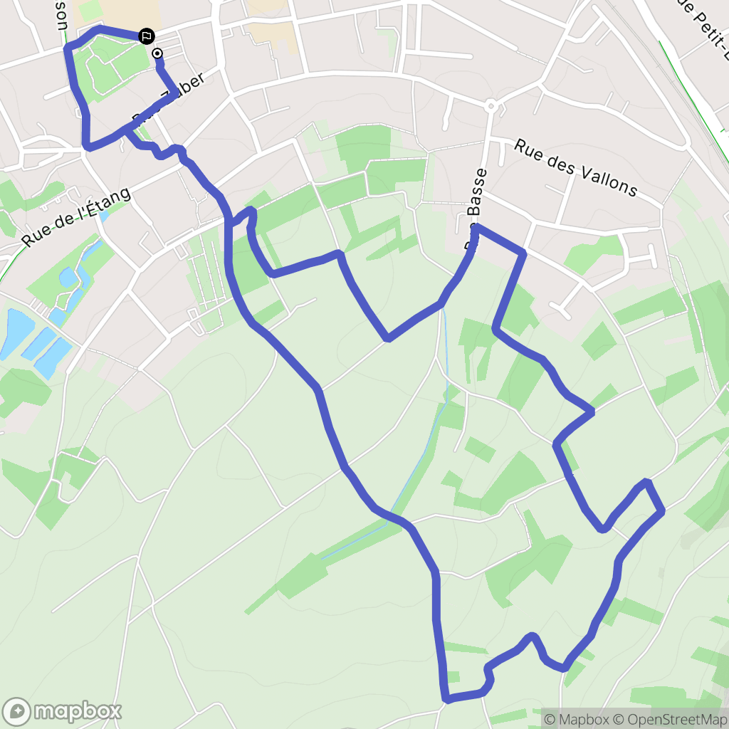 Rixheim : carte du parcours de randonnée - France
