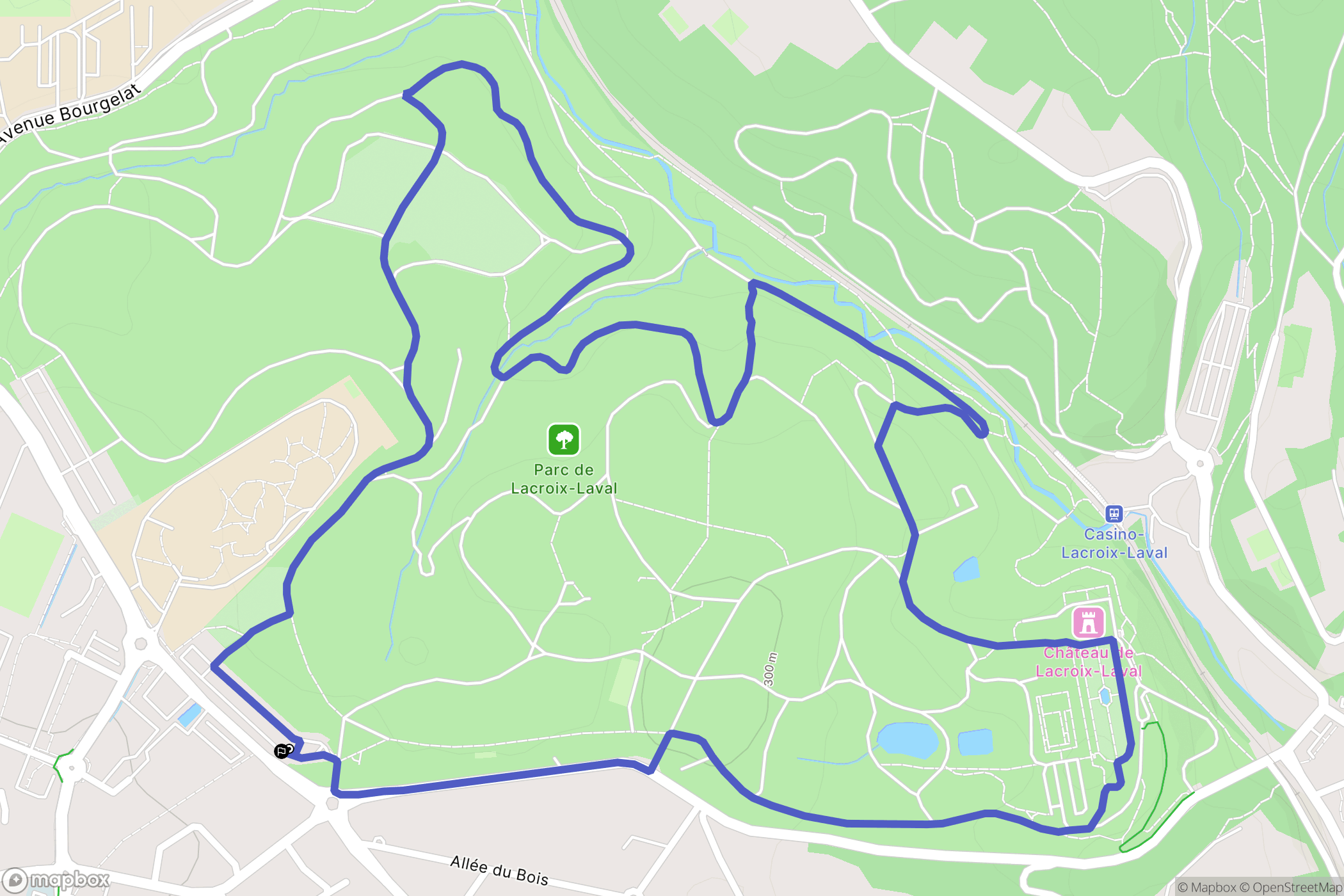 Marcy-l'Étoile : carte du parcours de randonnée - France
