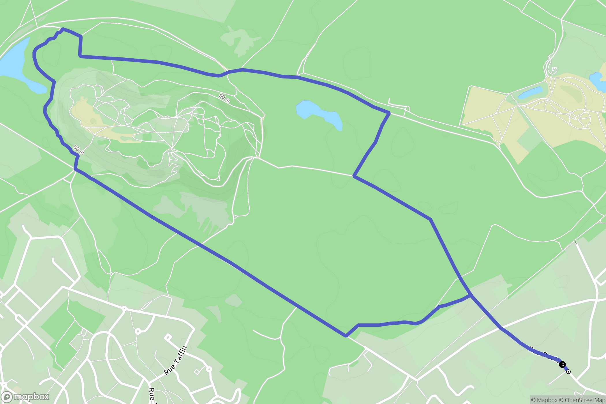 Bruay-sur-l'Escaut : carte du parcours de randonnée - France