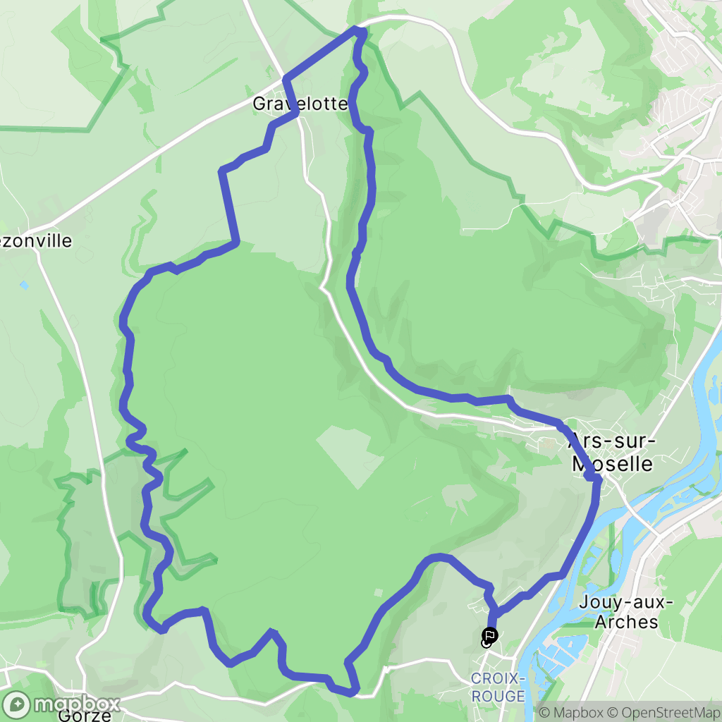 Ancy-Dornot : carte du parcours de randonnée - France