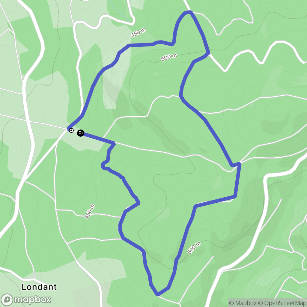 Paslières : carte du parcours de randonnée - France